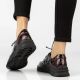 7. Women's leather half-notes on a wedge, lacquered crocodile burgundy Filippo DP8102