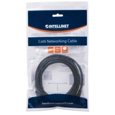 5. INTELLINET PATCH CORD CAT6 UTP 3.0M BLACK 100% MI