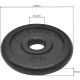 4. BLACK CAST IRON WEIGHT 1 KG ENERO FIT Ø26.5 1 PCS