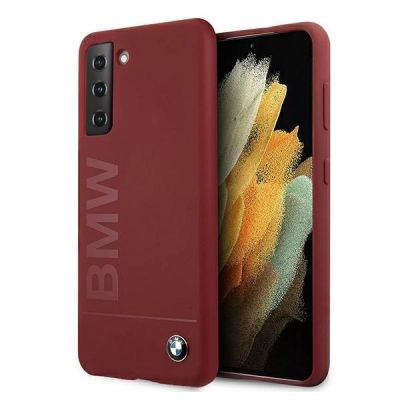 BMW Silicone Signature Logo Case for Samsung Galaxy S21+ - Red