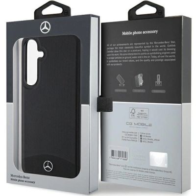 8. Mercedes Leather Textured & Plain MagSafe case for Samsung Galaxy S24 - black