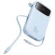 4. Baseus QPow 2 30W 10000mAh Power Bank with Built-in USB-C Cables - Blue