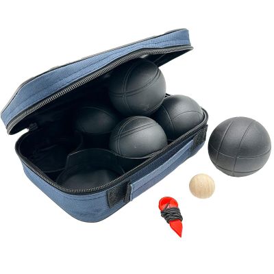 6-PIECE PETANQUE BALLS - BLACK BOULE, ENERO PRO COVER
