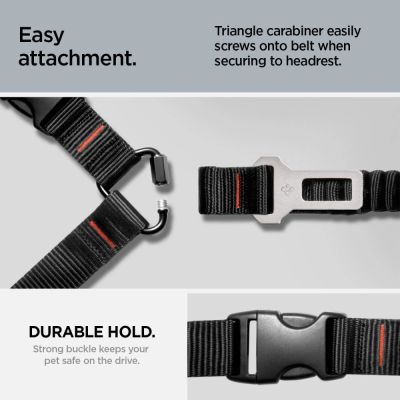 13. Spigen PS100 Universal Pet Seat Belt - Black