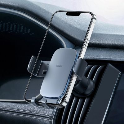 9. Baseus Metal Age II gravitational car phone holder for ventilation grille dark gray (SUJS000013)