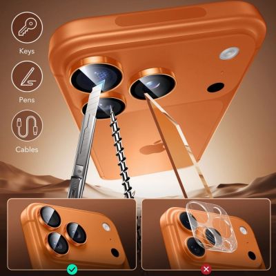 7. ESR Armorite Camera Lens Glass for iPhone 17 Pro / Max / 15 Pro / Max / 16 Pro / Max / 17 Pro / Max - Orange