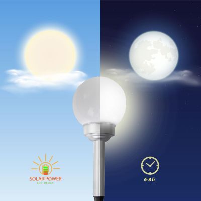 4. SOLAR LAMP MILK GLOBE 15x44CM