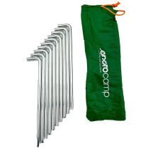 TENT PEGS PRO 8MM 20CM SET 10 PCS METAL
