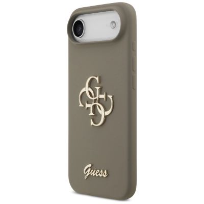 2. Guess Silicone Big 4G Script Case for iPhone Air - Brown