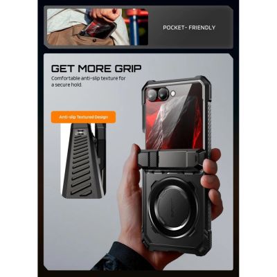 7. Supcase UB Grip Mag MagSafe Case for Samsung Galaxy Z Flip 8 - Black