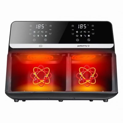 3. ELDOM FAT-FREE FRYER FR200 9 L, 2200W, TWO INDEPENDENT DRAWERS, 8 PROGRAMS, LED DISPLAY, TEMP. 80°C–200°C