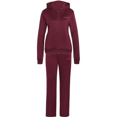 2. Women's adidas Essentials Linear Burgundy Tracksuit KQ7588