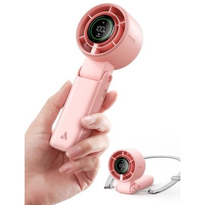 3. Aecooly Halo 02 Portable Handheld Fan, Pink