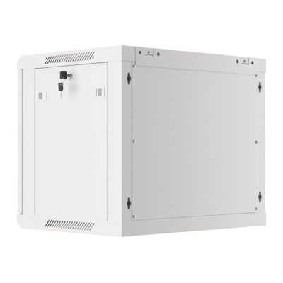 7. Lanberg WF01-6409-10S single-section cabinet (9U; 500mm / 600mm / 450mm; wall-mounted; Glass; 19''; gray)