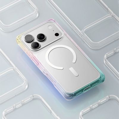 5. AmazingThing Omni case for iPhone 17 Pro Max compatible with MagSafe - transparent-rainbow