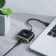 15. HUB Baseus Square USB-A to 1x USB-A 3.2 Gen 1 / 3x USB 2.0 with 1m cable - black