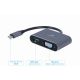 2. GEMBIRD USB TYPE C TO HDMI + VGA ADAPTER ON CABLE GRAY