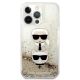 3. Karl Lagerfeld Liquid Glitter Karl&Choupette Head Case for iPhone 13 Pro Max 6.7" - Gold