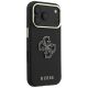 4. Guess Grained & Big Resin Logo Case for iPhone 18 Pro Max / 17 Pro Max - Black
