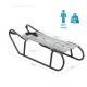5. METAL SLEDGE FOR 2 PEOPLE, BURGUNDY