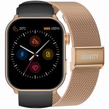 GRAVITY GT28-5 Women's Smartwatch Strap + Bracelet Rose Gold Black