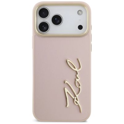 3. Karl Lagerfeld Karl Script Logo Case for iPhone 17 Pro Max - Pink
