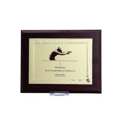 6. Plastic diploma with an engraved metal plate