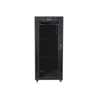 2. LANBERG LCD FLOOR RACK CABINET 19" 27U 800X1200 BLACK GLASS DOOR (FLAT PACK)
