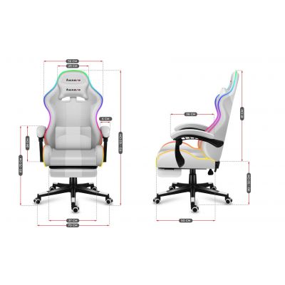 3. Huzaro Force 4.7 RGB White Gaming Chair