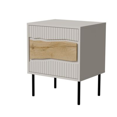 2. INSERTO bedside table 2 pcs 50x40x61.5 cashmere + LED