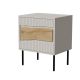 2. INSERTO bedside table 2 pcs 50x40x61.5 cashmere + LED