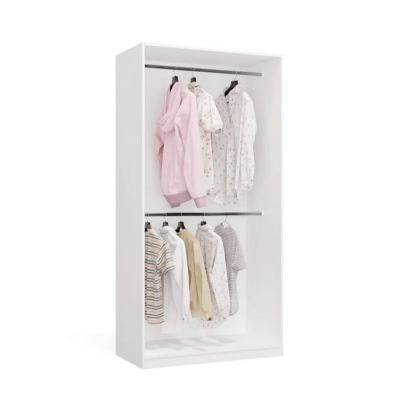 5. Modular Wardrobe OPENO SET 260/200 WHITE – Drawers, Rails and Shelves, Large, for the Bedroom