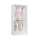 5. Modular Wardrobe OPENO SET 260/200 WHITE – Drawers, Rails and Shelves, Large, for the Bedroom