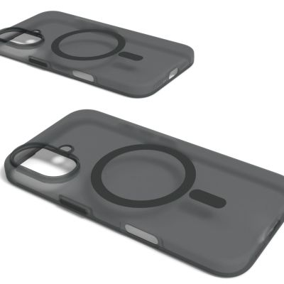 5. Puro Daylight MagSafe Silicone Case for iPhone 16 Plus - Black