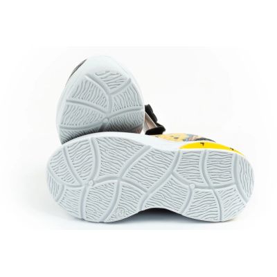 9. Leomil children's sports shoes Pokemon sneakers lightweight with velcro LED black yellow