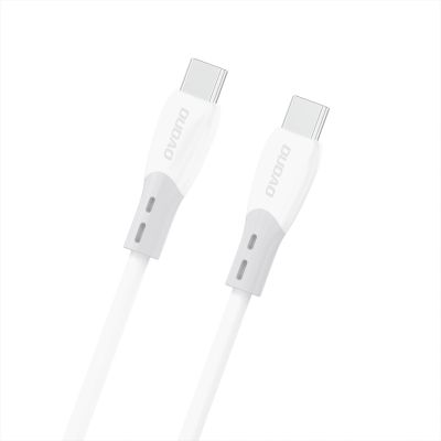 Dudao L25SC 60W USB-C - USB-C Cable with Soft Silicone Braid 2m - White