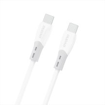 Dudao L25SC 60W USB-C - USB-C Cable with Soft Silicone Braid 2m - White