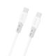 Dudao L25SC 60W USB-C - USB-C Cable with Soft Silicone Braid 2m - White