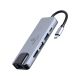 3. GEMBIRD MULTI ADAPTER USB TYPE-C 5IN1 (HUB + HDMI + PD + CARD READER + LAN) SILVER