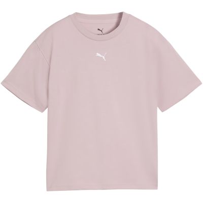 2. Puma Ess Centered Cat Logo Boxy Tee for Kids Pink 685131 49