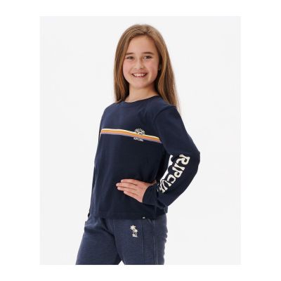 4. RIP CURL Melting Wave Long Sleeve T-shirt -Girl Navy Blue