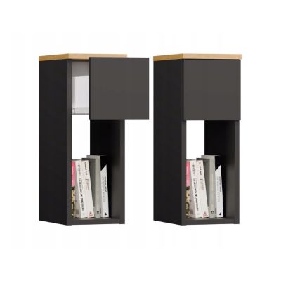 3. GALAX 20/1S BEDSIDE CABINET ANTHRACITE/ARTISAN