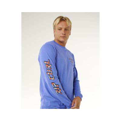 4. Men's RIP CURL Fade Out Icon L/S Tee Blue