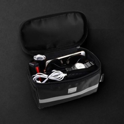 8. Wozinsky Bicycle Handlebar Bag with Phone Case, 2 l, Black (WBB12BK)
