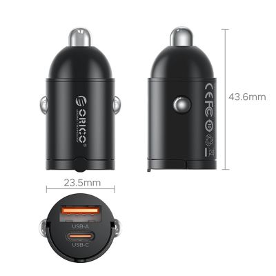 2. ORICO MiniRing 30W 1A1C Metal Car Charger with Handle