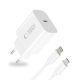 2. Tech-Protect NC20W Wall Charger with 100 cm USB-C / Lightning Cable - White