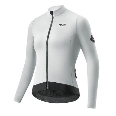 Rockbros YDWT006 TVI women's cycling jersey insulated autumn/winter M - white and gray