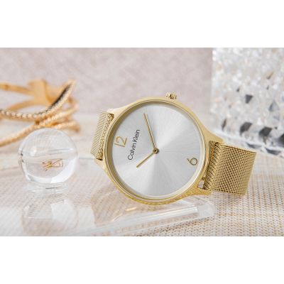 6. CALVIN KLEIN Timeless Mesh Women's Watch 25200003 + BOX