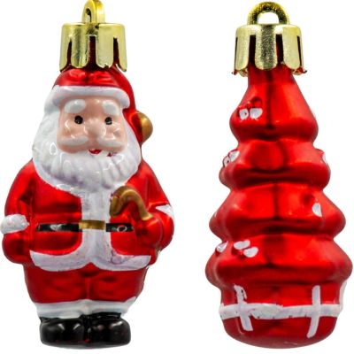 2. SAFE PLASTIC BALL FORM SANTA CLAUS CHRISTMAS TREE 10 PCS MICA