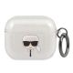 Karl Lagerfeld Glitter Karl's Head case for AirPods 3 - silver